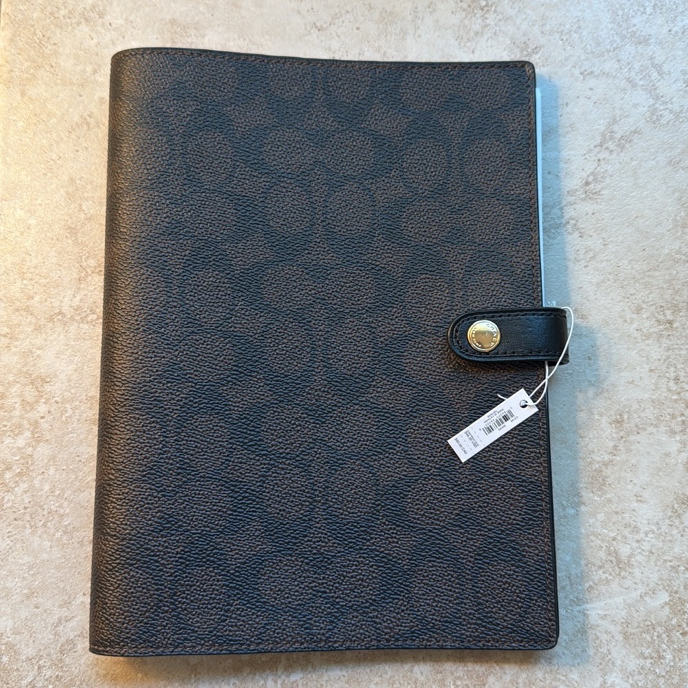 NWT Coach Brown Leather Organizer